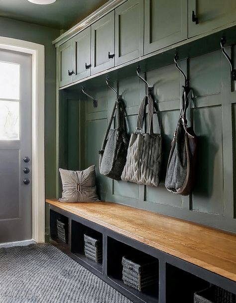 Bottom-Up Mudroom Decor Mudroom Built Ins With Bench, Entry Storage Ideas, Mudroom Table, Beadboard Mudroom, Classic Mudroom, Mudroom Nook, Aesthetic Foundation, Mudroom Ideas Entryway, Entry Storage