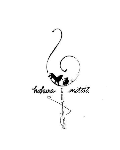 Hakuna Matata Tattoo Ideas, Hakuna Matata Symbol Tattoo, Hakuna Matata Symbol, Cool Nature Tattoos, Disney Tattoos Quotes, Hakuna Matata Tattoo, Nature Tattoo Ideas, Lion King Tattoo, Viking Tattoo Symbol