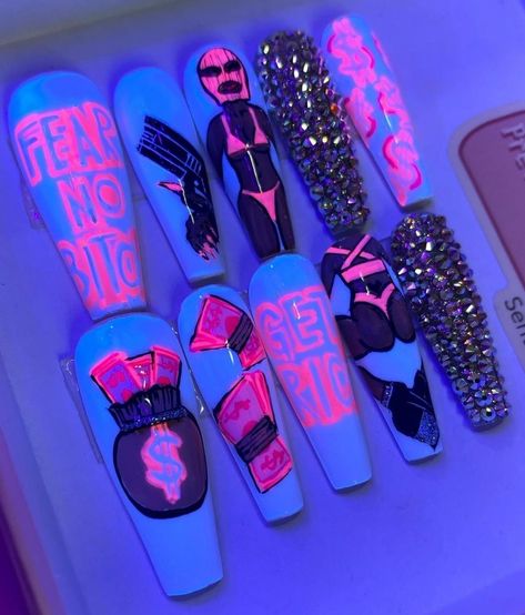 Thug Nails, Gangsta Nails, Gang Nails, Gangster Nails, Gang Nail, 2023 Nails, Sky Nails, Sassy Nails, Nails Press