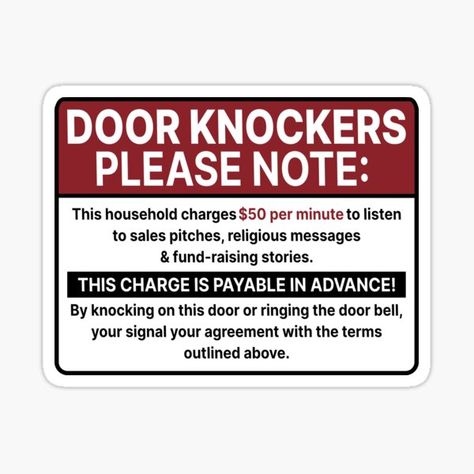 No Soliciting Sign, No Trespassing, No Soliciting Signs, No Soliciting, House Door, Sales Pitch, Stickers Aesthetic, House Doors, Door Knockers