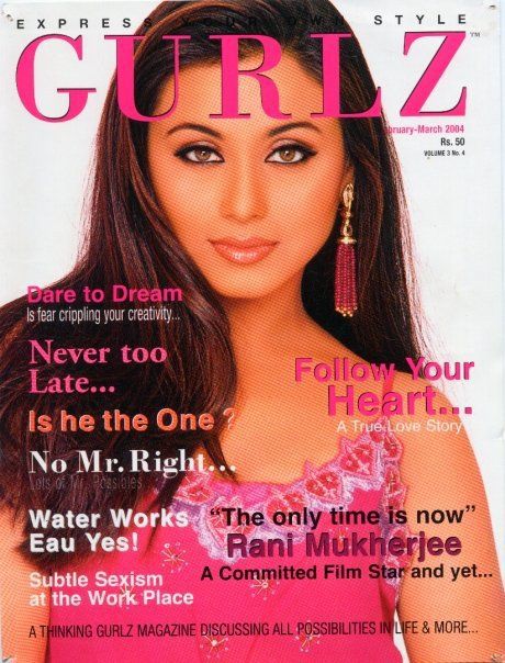 Bollywood Magazine Cover, 2000s Desi Fashion, Bollywood Aesthetics, 2000s Magazines, 90s Bollywood Actress, Rani Mukherjee, Rani Mukerji, Bollywood Posters, 90s Bollywood