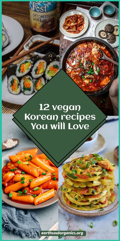 Take your taste buds on a journey with these incredible vegan Korean recipes! Whip up crowd-pleasers like spicy gochujang cauliflower, savory kimchi stew, and crispy japchae noodles. Each recipe is packed with authentic flavors and plant-based goodness, perfect for any occasion! #VeganKoreanFood #DeliciouslyVegan #KoreanCuisine Vegan Korean Recipes, Gochujang Cauliflower, Korean Fried Cauliflower, Japchae Noodles, Vegan Korean Food, Healthy Korean Recipes, Vegan Bibimbap, Protein Dinner Recipes, High Protein Recipes Dinner