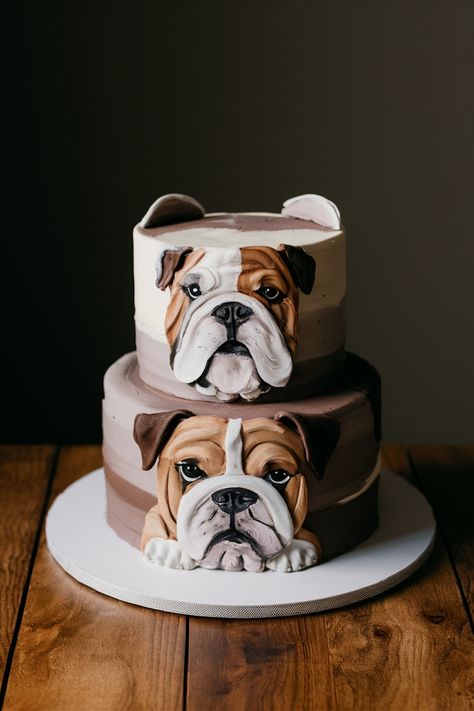 Charming Bulldog Cake Designs for Your Dog’s Special Day Bulldog Birthday Cake, 50 Birthday Ideas For Men, 50 Birthday Ideas, Puppy Cakes, Birthday Ideas For Men, Bulldog Birthday, Bulldog Cake, Puppy Cake, 50 Birthday