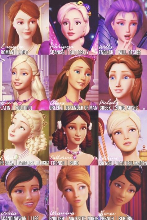 Barbie Hairstyle, Barbie Fairy, Barbie Drawing, Barbies Pics, Princess And The Pauper, Name Origins, Barbie Cartoon, Barbie Images, Cute Disney Pictures