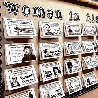 Women's History Month Library Display, Women History Month Bulletin Board Ideas, Womens History Month Display, Us History Bulletin Boards, Minimalist Bulletin Board, Womens History Month Bulletin Board Ra, Womens History Month Ideas, Women's History Month Bulletin Board, Women’s History Month