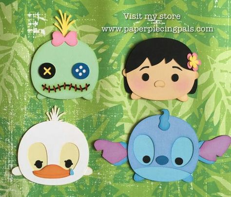 @AranzaDrive ❁ Stitch Tsum Tsum, Tsum Tsum Party, Paper Punch Art, Disney Cuties, Circle Crafts, Preschool Classroom Decor, Lilo Y Stitch, Lilo Et Stitch, Disney Tsum Tsum