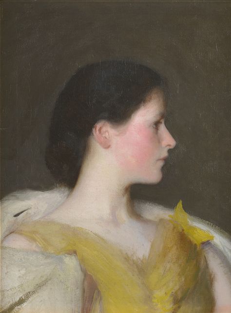 Edmund Charles Tarbell "Portrait of Lydia Souther Hatch", 1886-1890, oil on canvas. 1st dibs Edmund Tarbell, Yellow Shawl, Boston Museum Of Fine Arts, Portraits Female, American Impressionism, Master Art, Childe Hassam, Mary Cassatt, Portrait Of A Woman