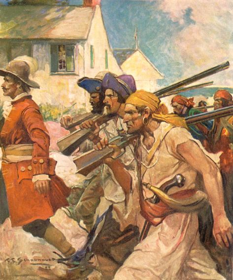 Barbary Pirates, Pirate Images, Pirate Illustration, Poster Grafico, Howard Pyle, Golden Age Of Piracy, Long John Silver, Pirate Art, Pirate Day