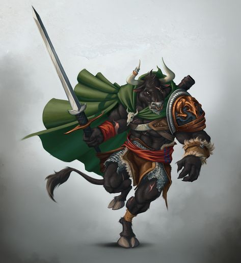 Minotaur Barbarian, Humblewood Character, Greek Monsters, Black Phillip, Taurus Tattoos, Dungeons And Dragons Art, D D Monsters, Rpg Characters, Characters Design