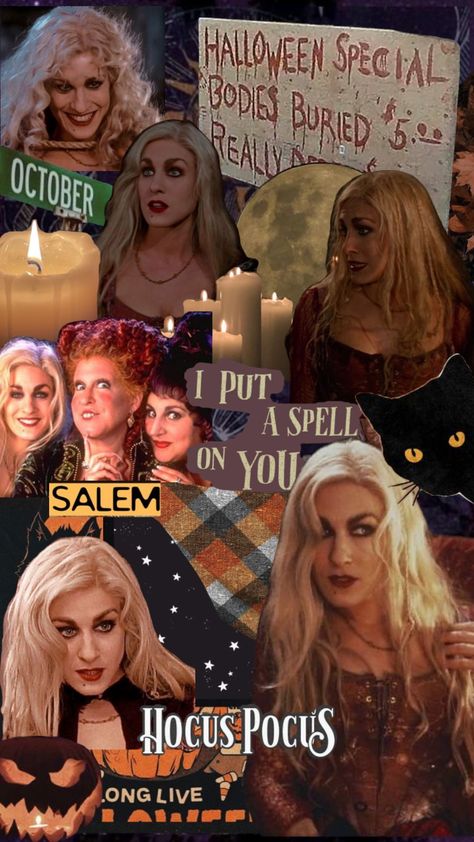 #myfirstshuffle #hocuspocus #hocuspocusaesthetic #halloween #sarahsanderson Sarah Sanderson Wallpaper, Hermanas Sanderson, Sister Wallpaper, Halloween Spell Book, Sarah Anderson, Sarah Sanderson, Halloween Spells, Best Halloween Movies, Cosy Vibes