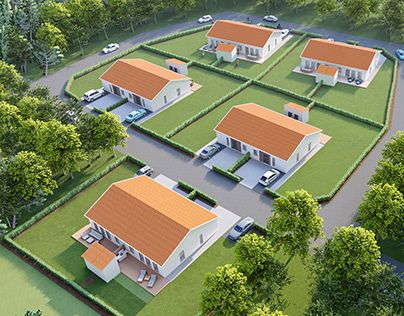 Check out new work on my @Behance profile: "3D Site Plans - Exterior and Interior Design" http://be.net/gallery/136656981/3D-Site-Plans-Exterior-and-Interior-Design Small Subdivision Layout, Cluster Homes Plans, 4 Houses In One Compound, House Compound Design, 3 Houses In One Compound, Multi House Family Compound, Family Village Plans, Family Compound Ideas Layout, Front Door Painting