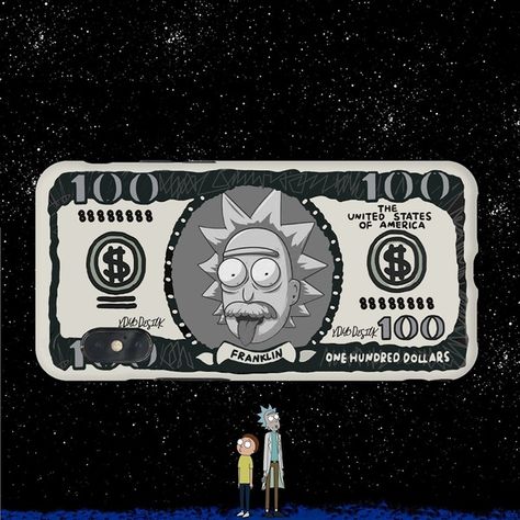 Rick and Morty Money Banknote Phone Case for iPhone 7/8, 7/8 Plus, X/Xs, XR, Xs Max, 11, 11 Pro, 11 Pro Max Dollar Phone Case, Rick And Morty Phone Case, 100 Dollar, Wish Shopping, Rick And Morty, Free Items, Bank Notes, 11 11, Case For Iphone