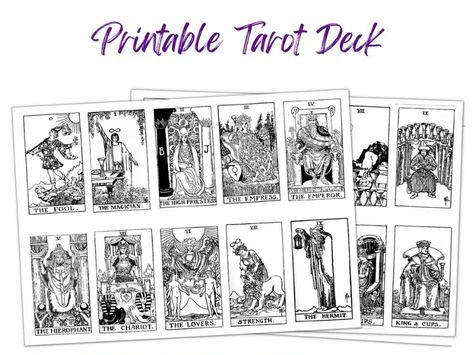 Free Tarot Cards Printable, Tarot Cards Coloring, Tarot Template, Printable Tarot Deck, Printable Tarot Cards, Free Tarot Cards, 78 Tarot Cards, A Barrier, The Hierophant