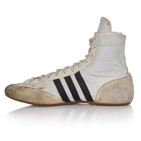 Freddie Mercury’s worn Adidas high-top sneakers, 1980s | Freddie Mercury: A World of His Own | The Evening Sale | 2023 | Sotheby's Freddie Mercury Shoes, Funky Clothing, Adidas High Tops, Adidas High, Freddy Mercury, Funky Outfits, Black Felt, Freddie Mercury, A World