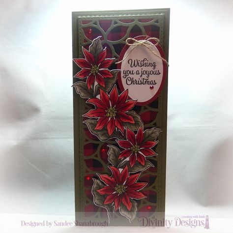 Joyous Christmas Slimline Tall Slim Cards, Slim Cards, Slimline Cards, Christmas Handmade, Christmas Stamps, Flower Petal, Simply Southern, Christmas Paper, Paper Pads