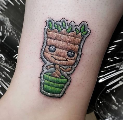 Patch Tattoos, Groot Tattoo, Persian Tattoo, Stitch Tattoo, Embroidery Tattoo, Chest Piece Tattoos, Gothic Tattoo, Tattoo Desings, Different Tattoos