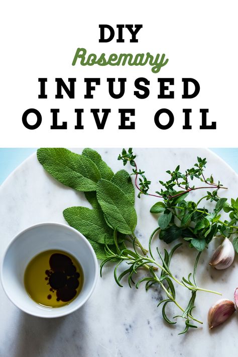 Make your own rosemary-infused olive oil using rosemary from your garden or your local farmer's market.  #rosemary #rosemaryinfusedoliveoil #oliveoil #DIY #Recipes #Gifts #Hostessgift Rosemary Candles, Mint Oil, Rosemary Mint, Rosemary Oil, Infused Olive Oil, How To Dry Rosemary, Local Farmers Market, Lemon Lavender, Lemon Balm