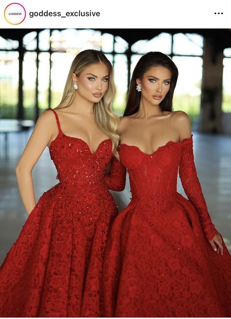 Goddess Exclusive, Hollywood Glam Dress, Beaded Clothing, Red Dress Makeup, Event Dress, Cute Prom Dresses, Red Gowns, Pretty Designs, Engagement Dresses