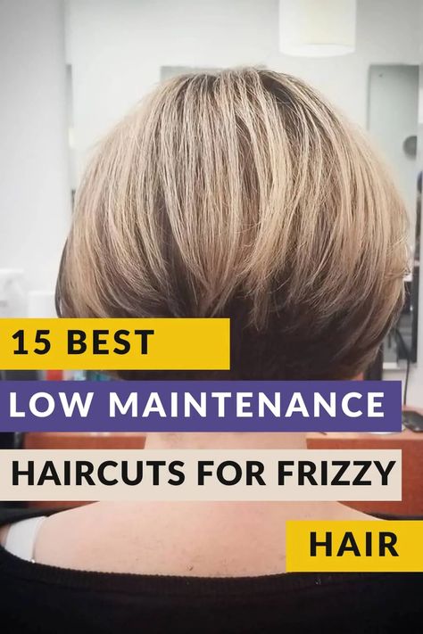 15 Best Low Maintenance Haircuts for Frizzy Hair [Very Unique] Frizzy Short Hair, Low Maintenance Short Hair, Fizzy Hair, Frizzy Wavy Hair, Low Maintenance Short Haircut, Haircuts For Frizzy Hair, Thick Coarse Hair, Dry Frizzy Hair, Course Hair