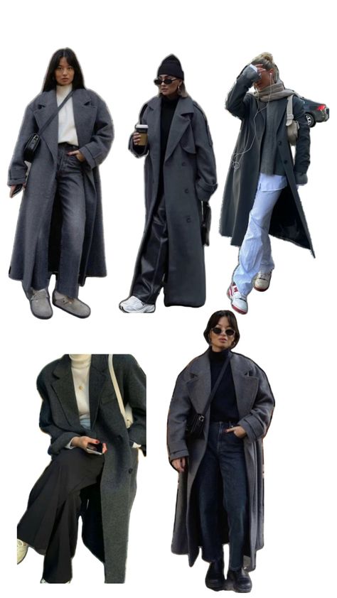 Grey trenchcoat fits Gray Trench Coat Outfit, Grey Trench Coat Outfit, Chi Town, Trench Coat Outfit, Grey Trench Coat, Coat Outfits, Dark Gray, Dark Grey, Trench Coat