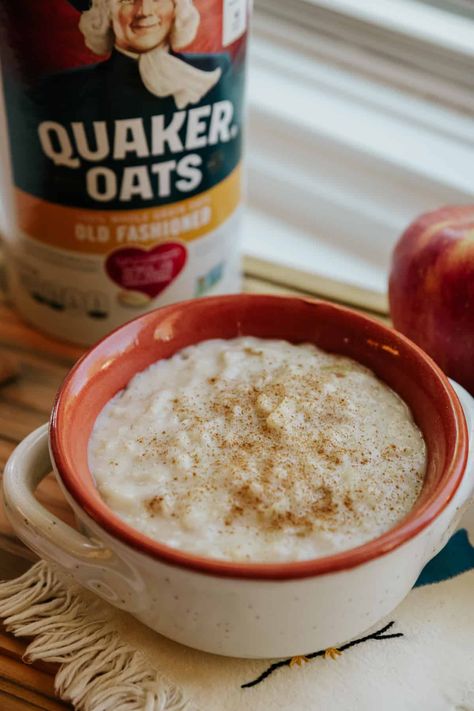 Mexican Oatmeal, Cinnamon Apple Oatmeal, Bowl Of Oatmeal, Apple Cinnamon Oatmeal, Homemade Oatmeal, Oatmeal Packets, Quaker Oats, Apple Oatmeal, Cinnamon Tea