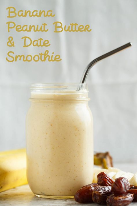 Natural Desserts, Date Smoothie, Banana Peanut Butter, Peanut Butter Smoothie, Overnight Oat, Table For Two, Date Recipes, Pineapple Smoothie, Good Smoothies