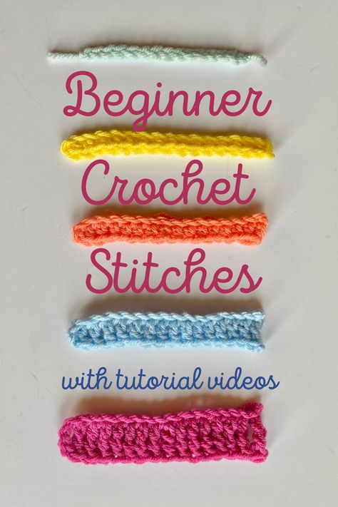 Crochet Stitch Comparison, Beginner Guide To Crochet, Easiest Crochet For Beginners, Double Crochet Video Tutorial, Crochet Stitch Guide Cheat Sheets, Single Crochet Vs Half Double Crochet, Single And Double Crochet Stitch, Basics Of Crocheting, Double Crochet Vs Single Crochet