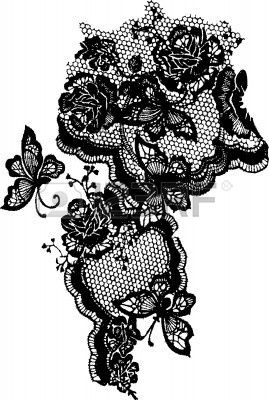 Vintage Lace Patterns | Patterns Gallery Butterfly And Rose, Images Noêl Vintages, Lace Tattoo Design, Muster Tattoos, Lace Art, Lace Tattoo, Rose Lace, Lace Print, Pattern Tattoo