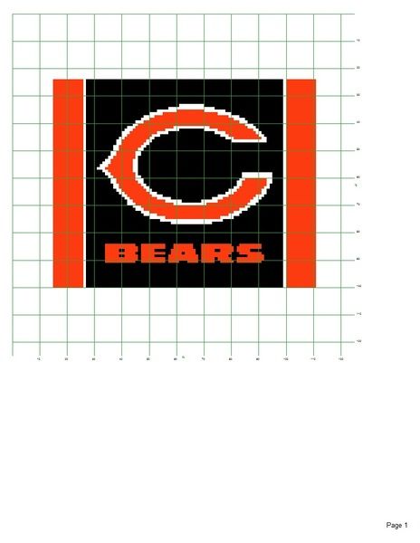 Chicago Bears afghan pattern Chicago Bears Perler Beads, Chicago Bears Crochet Blanket Pattern, Baby Football Chicago Bears Blanket Crochet, Chicago Cubs C2c Graph, Chicago Bears Svg, American Flag Blanket, Pink Baby Afghan, Crochet Football, Chicago Bears Logo