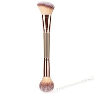 KINGMAS Foundation Makeup Brush, Double-ended Angled/Round Top Contour Makeup Brush for Blending Liquid Powder, Concealer Cream Cosmetics, Blush Brush Kuas Makeup, Powder Concealer, It Cosmetics Concealer, Eye Makeup Tools, Face Makeup Brush, Cream Contour, Contour Brush, Cream Concealer, Foundation Makeup