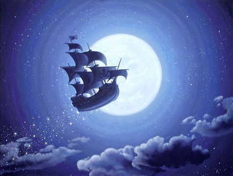 Peter Pans, The Jolly Roger, Peter Pan Disney, 동화 삽화, Images Disney, Ship Drawing, Treasure Planet, Old Disney, Jolly Roger