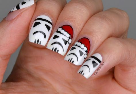 Star Wars Opening, Star Wars Nails, Holiday Nails Winter, New Years Nail Designs, Purple Acrylic Nails, Anime Nails, Awesome Nails, Seasonal Nails, Nail Art Designs Diy