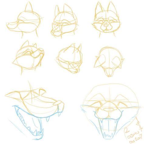 fox head Dog Muzzle Drawing, Face Tutorial, Dog Muzzle, Drawing Examples, Wolf Drawing, Guided Drawing, Animal Sketches, Digital Art Tutorial, Drawing Base