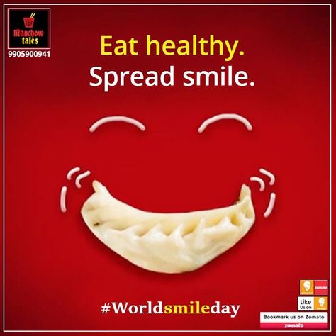 Nothing is better than a table full of delicious snacks that feels your tummy and puts a glow of happiness on your face. Keep smiling and spread the joy. Happy Smile Day. Order now on Zomato or Swiggy. For personal orders please call at 9905900941 #smileday #WorldSmileDay #instafood #Authentic #oriental #foodinranchi #bestfood #weareopen #bestchinesefood #foodquality #swiggyindia #orientalfood #chinesefood #AuthenticChineseFood #ranchifoodies #Ranchi #zomato #homedelivery #foodie Smile Day Creative Ads, World Smile Day Creative Ads, Momo Food, Smile Day, World Smile Day, Best Chinese Food, Authentic Chinese Recipes, Ads Creative Advertising Ideas, Food Memes