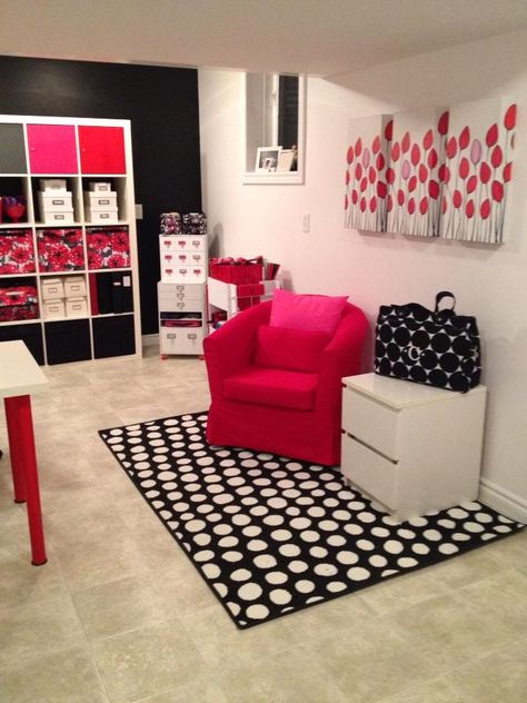 Girly Office, Inventory Storage, 31 Bags, Dream Office, Office Room Decor, Scrapbook Room, Home Office Ideas, Office Makeover, Craft Room Office