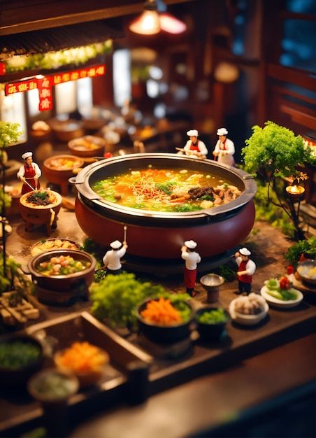 Asian Photoshoot, Banquet Food, Hotpot Restaurant, Mini Creations, Making Food, Family Eating, Mini Mini, Clay Pot, Hot Pot