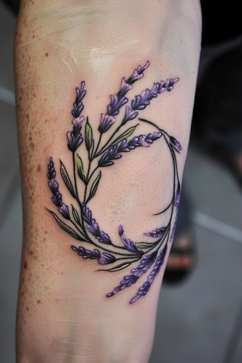 30 Lavender Tattoos That Will Make You Want To Run To The Tattoo Parlor Lavender Tattoo Men, Rosemary And Lavender Tattoo, Sage Plant Tattoo, Outlander Tattoos Ideas, Lavender Sprigs Tattoo, Heather Tattoos, Outlander Tattoos, Lavender Tattoos, Herbal Tattoo