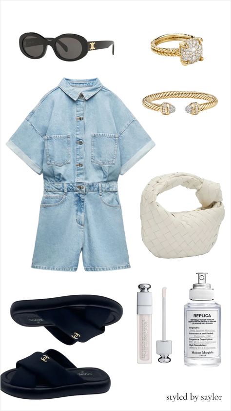 You can't go wrong with a denim jumpsuit for any season! Denim is such a staple in any wardrobe and can be worn for a lifetime. Mix and match your accessories each time you style it and you have a whole new look! 💕 #SummerDenimJumpsuit #DenimJumpsuitOutfit #SummerFashion #JumpsuitStyle #DenimLove #SummerOutfitIdeas #FashionInspiration #DenimOnPoint #SummerVibes #JumpsuitGoals #DenimFashion #SummerStyle #OutfitOfTheDay #DenimObsessed #SummerWardrobe #JumpsuitAddict #DenimEnsemble Jumpsuit Accessories, Jumpsuit Outfit Ideas, White Denim Jumpsuit, Denim Jumpsuit Outfit, Jumpsuit Outfit, Summer Denim, Lazy Days, Jumpsuit Fashion, College Fashion