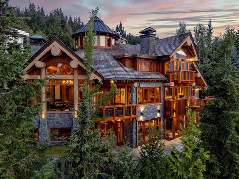 Log Cabin Mansions, Cabin Mansion, Mountain Dream Homes, Whistler Canada, Timber House, Luxury Homes Dream Houses, Mountain Home, Dream House Plans, Cabin Homes