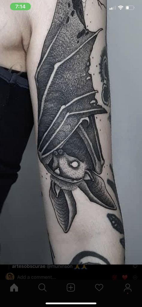 Bat Tattoo Ideas, Dracula Tattoo, Bat Tattoos, Bats Tattoo Design, Hipster Tattoo, Single Needle Tattoo, Bat Tattoo, Elbow Tattoos, Creepy Tattoos