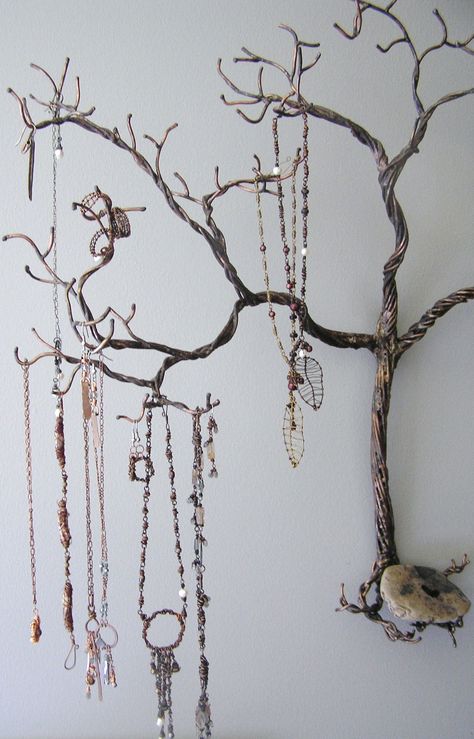 I want to make this! how to make a wire jewelry tree | Grandpa’s wire tree | Natură Studios Jewelry Storage Wall, Jewelry Tree Diy, Tree Jewelry Holder, Necklace Hanger, Homemade Hamburger, Homemade Alfredo, Diy Jewelry Display, Diy Jewelry Holder, Hamburger Helper