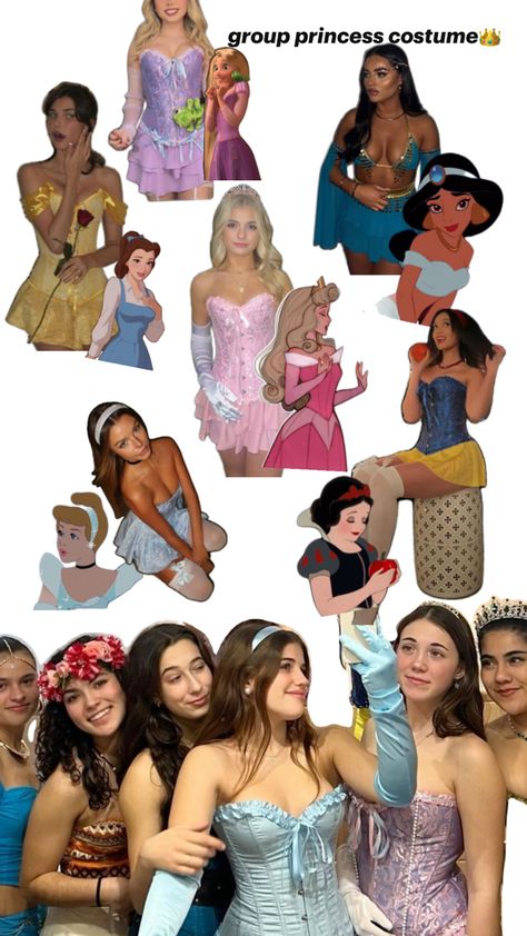 Princess Group Costumes, Disney Princesses Costumes, Princesses Costume, Disney Princess Costumes, Princess Pictures, Disney Inspired Outfits, Group Costumes, Disney Princess Pictures, Princess Costume