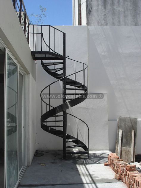 Outside Spiral Staircase, Spiral Stairs Outdoor, Exterior Spiral Staircase, Outside Stairs Design, Outdoor Spiral Staircase, Spiral Staircase Outdoor, Spiral Staircase Kits, Round Stairs, Spiral Stairs Design