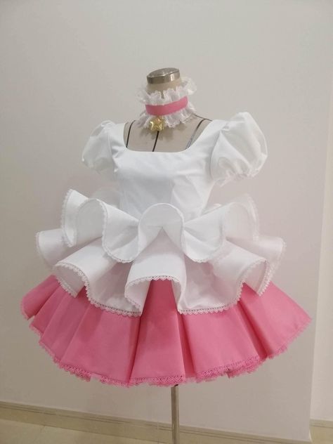 Cute Pastel Dress, Pink Idol Outfits, Pink Magical Girl Outfit, Magical Girl Outfit Ideas, Magical Girl Cosplay, Girly Costumes, Sakura Dress, Pink Cosplay, Magical Girl Outfit