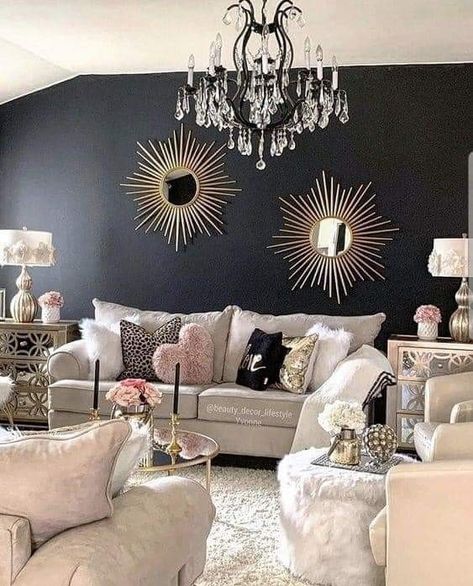 Woman Cave Ideas Bedrooms, Being Thankful To God, Women Cave Ideas, Black And Gold Living Room, National Day Of Prayer, Thankful To God, Women Cave, Cozy Living Room Decor, Cute Living Room