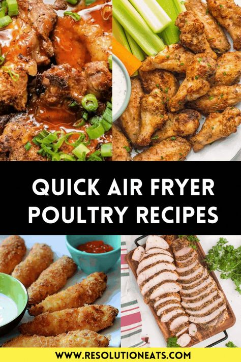 Looking for a low carb poultry recipe to make for dinner tonight? Here you'll find a list of 14 basic poultry dishes that you can make in the air fryer in 30 minutes or less. From turkey to chicken to eggs, you are sure to find a great Keto recipe for dinner tonight. Plus, there are 36 more Keto air fryer recipes to choose from. Buffalo Chicken Breast, Turnip Fries, Keto Air Fryer Recipes, Chicken Parmesan Meatballs, Keto Air Fryer, Buffalo Cauliflower Bites, Poultry Dishes, Recipe For Dinner, Drumstick Recipes