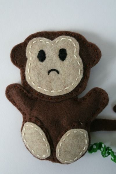 Felt Monkey Template, Homeschool Design, Monkey Template, Felt Monkey, Handmade Tale, Children Projects, Toddler Games, Monkey 2, Quiet Book Templates