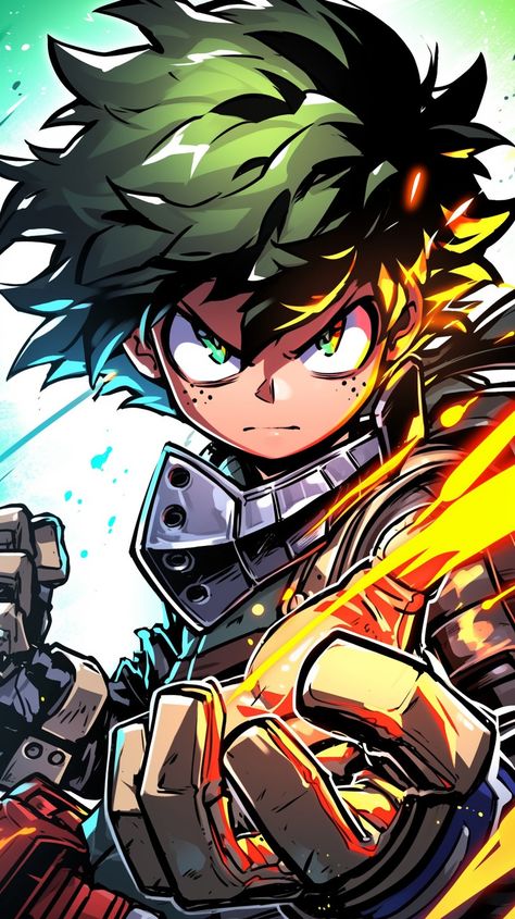 My Hero Academy Drawing, My Hero Fanart, Deku Wallpapers, My Hero Academia Deku, My Hero Academia Anime, Cool Anime Backgrounds, Anime Artwork Wallpaper, Character Wallpaper, Cool Anime Pictures