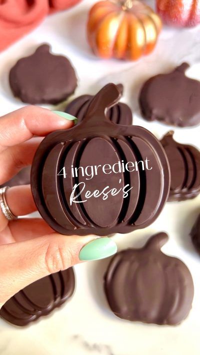 Homemade Reese's Reeses Peanut Butter Cup Recipe, Jenna Raine, Healthy Peanut Butter Cups, Peanut Butter Cups Recipe, Pumpkin Mold, Fall Goodies, Pumpkin Uses, Peanut Butter Pumpkin, Protein Desserts