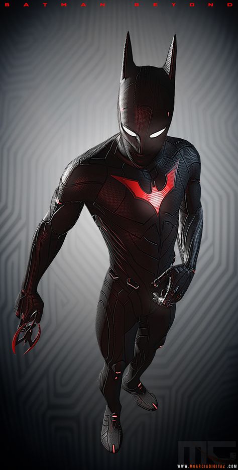 Batman Beyond (concept art) - from Polycount Forum The Batman Movie, Fictional Heroes, The Bat Man, Bob Kane, Pahlawan Marvel, Batman Beyond, Im Batman, Bd Comics, Pahlawan Super